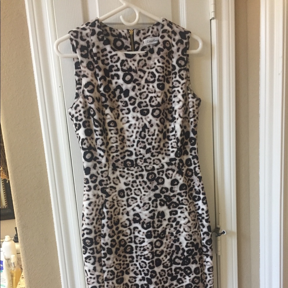Calvin Klein leopard sleeveless dress